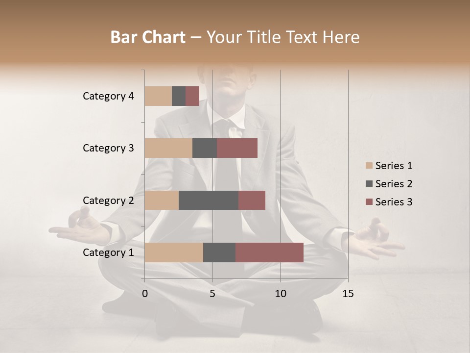 Yoga Stress Caucasian PowerPoint Template