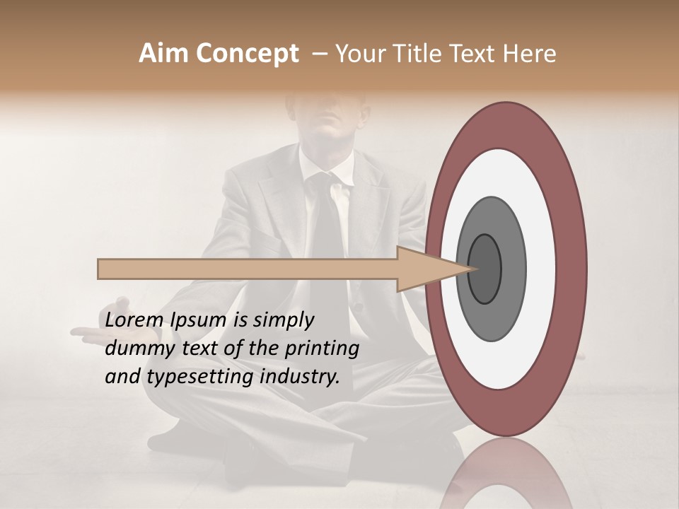 Yoga Stress Caucasian PowerPoint Template