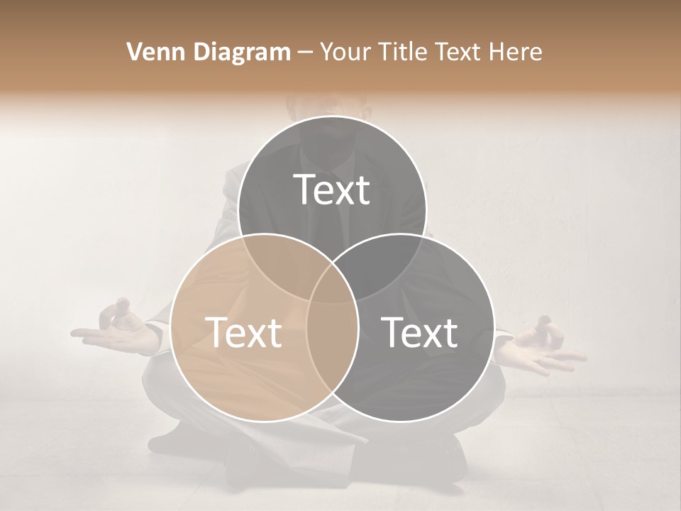 Yoga Stress Caucasian PowerPoint Template