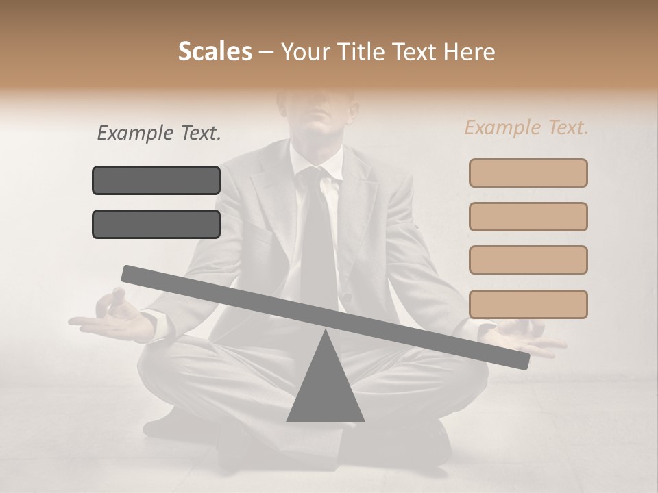 Yoga Stress Caucasian PowerPoint Template