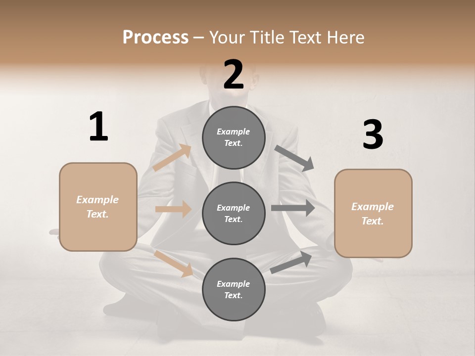 Yoga Stress Caucasian PowerPoint Template