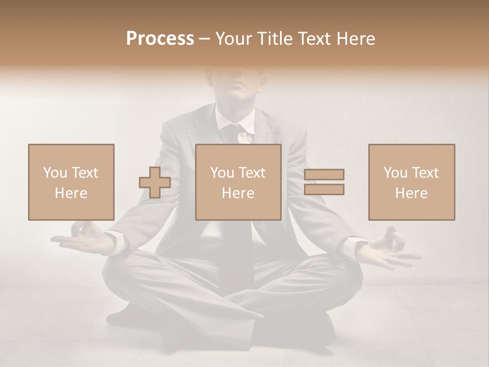 Yoga Stress Caucasian PowerPoint Template
