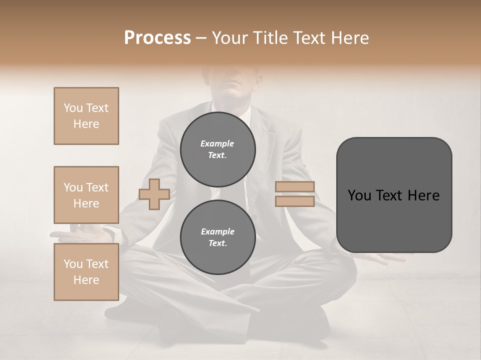 Yoga Stress Caucasian PowerPoint Template