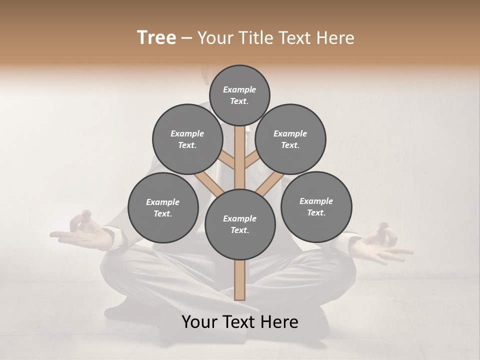 Yoga Stress Caucasian PowerPoint Template