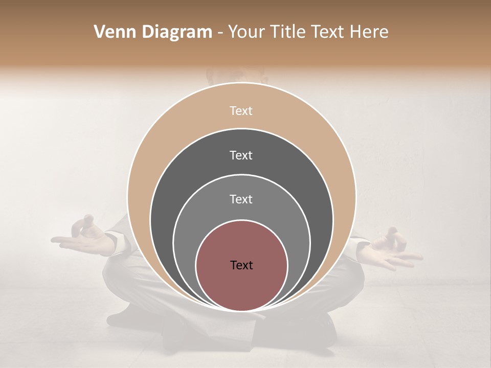 Yoga Stress Caucasian PowerPoint Template