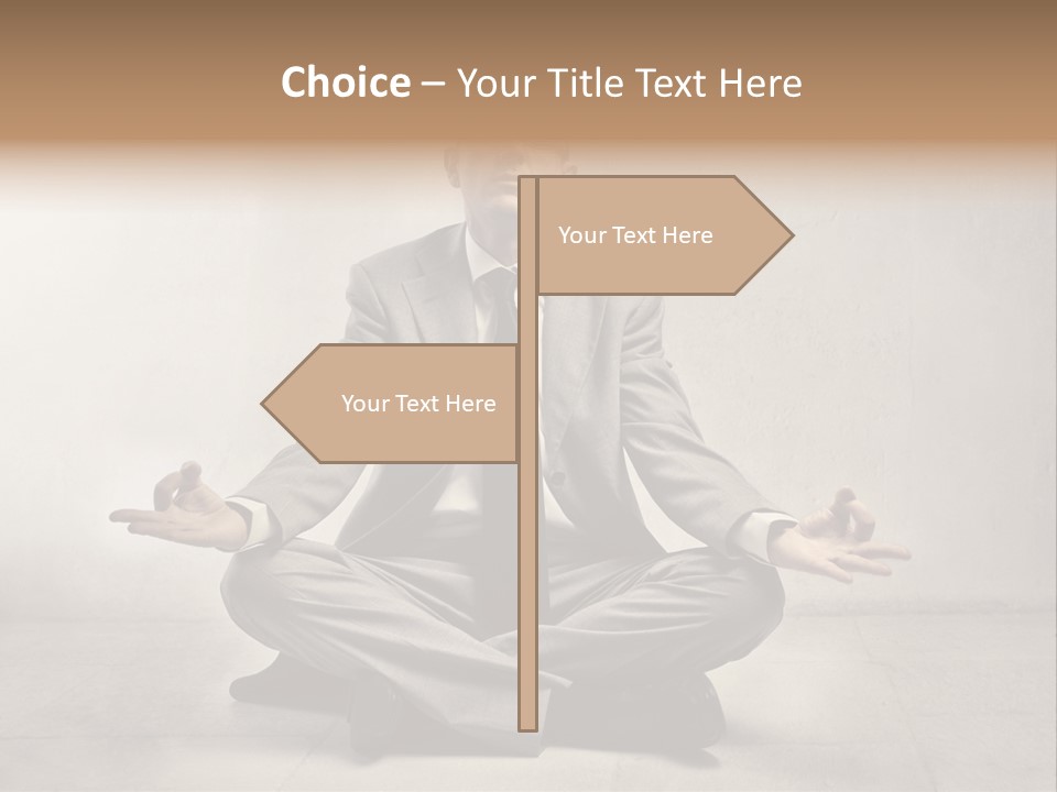 Yoga Stress Caucasian PowerPoint Template