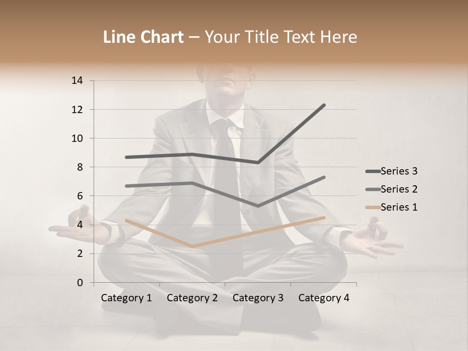 Yoga Stress Caucasian PowerPoint Template