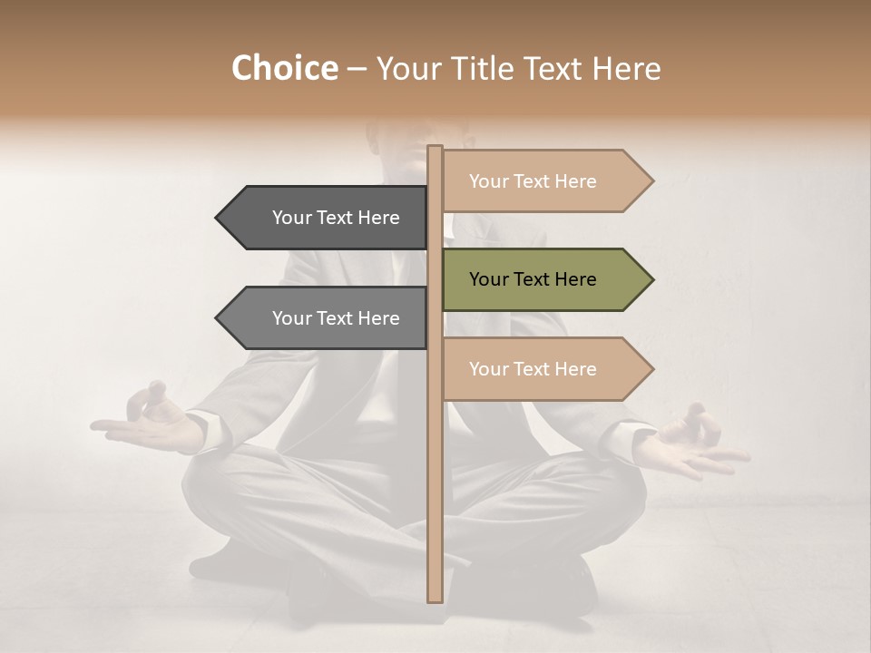 Yoga Stress Caucasian PowerPoint Template