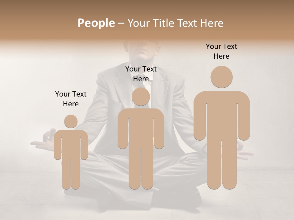 Yoga Stress Caucasian PowerPoint Template