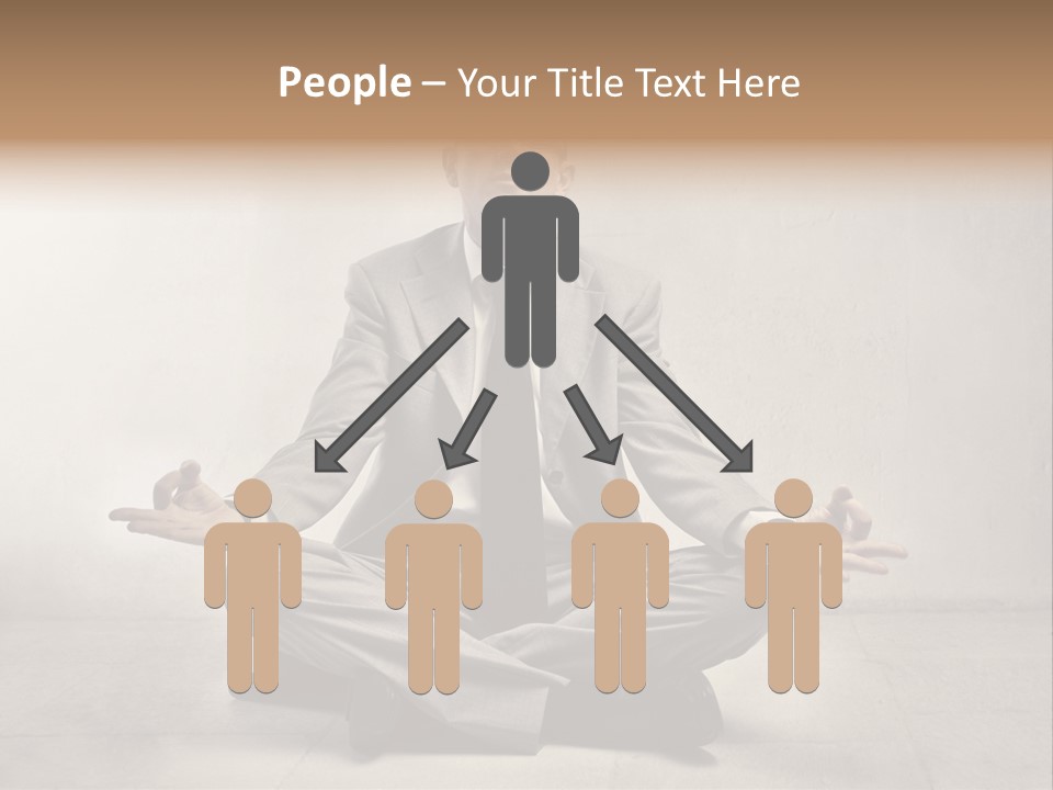 Yoga Stress Caucasian PowerPoint Template