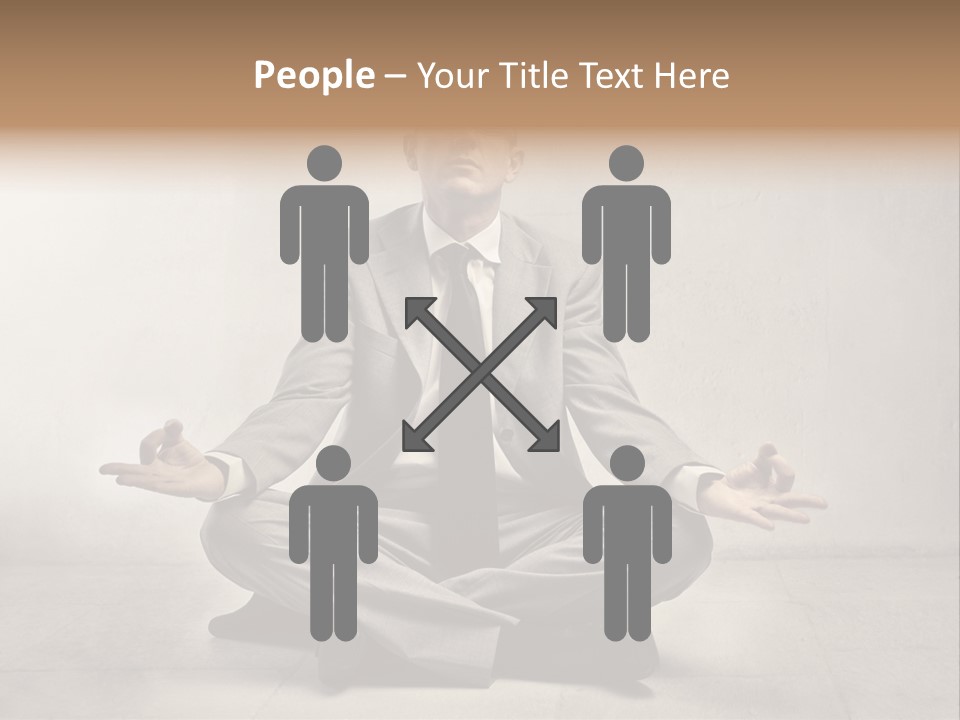 Yoga Stress Caucasian PowerPoint Template