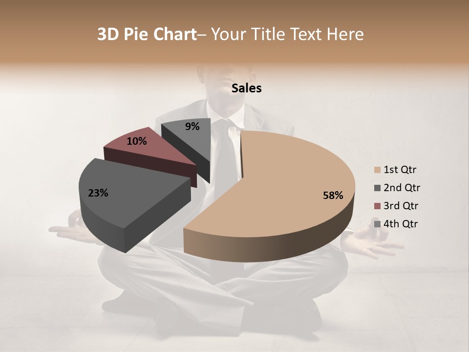 Yoga Stress Caucasian PowerPoint Template