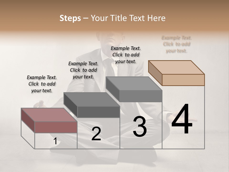 Yoga Stress Caucasian PowerPoint Template