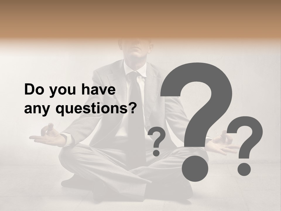 Yoga Stress Caucasian PowerPoint Template