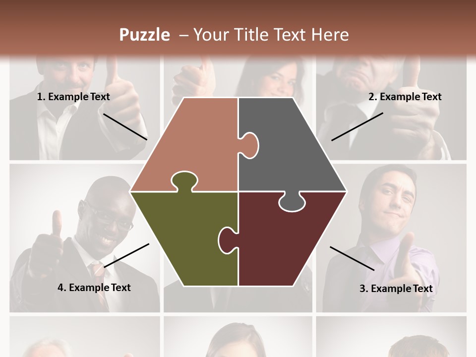 Mixed Orient Hand PowerPoint Template