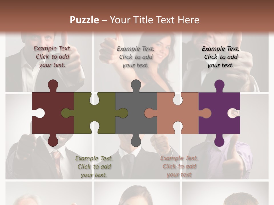 Mixed Orient Hand PowerPoint Template