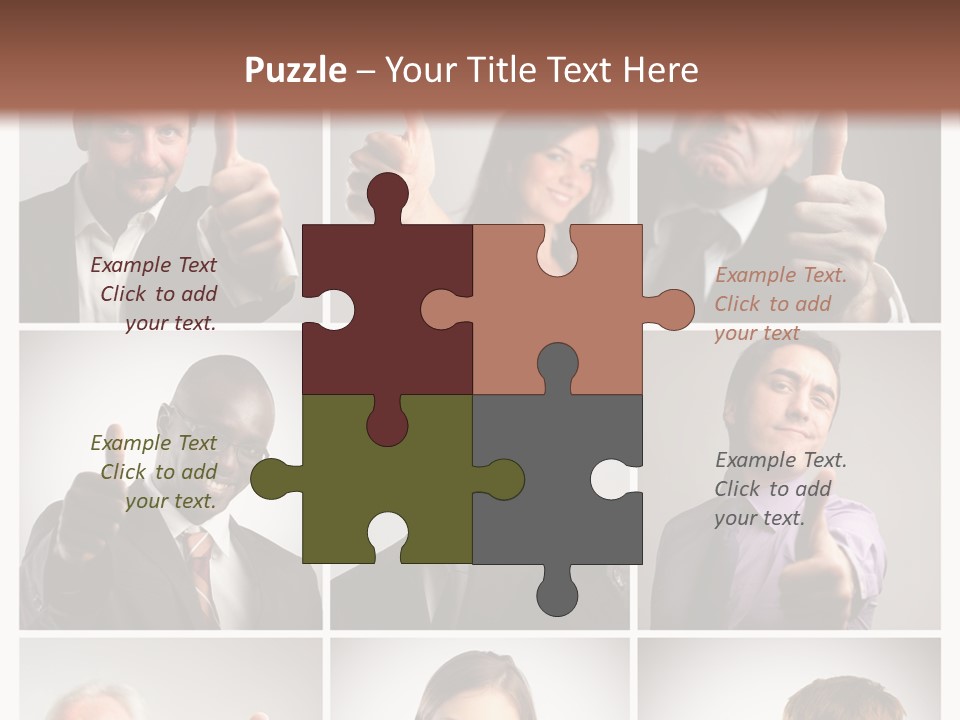 Mixed Orient Hand PowerPoint Template