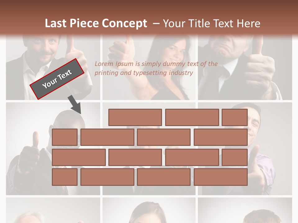 Mixed Orient Hand PowerPoint Template