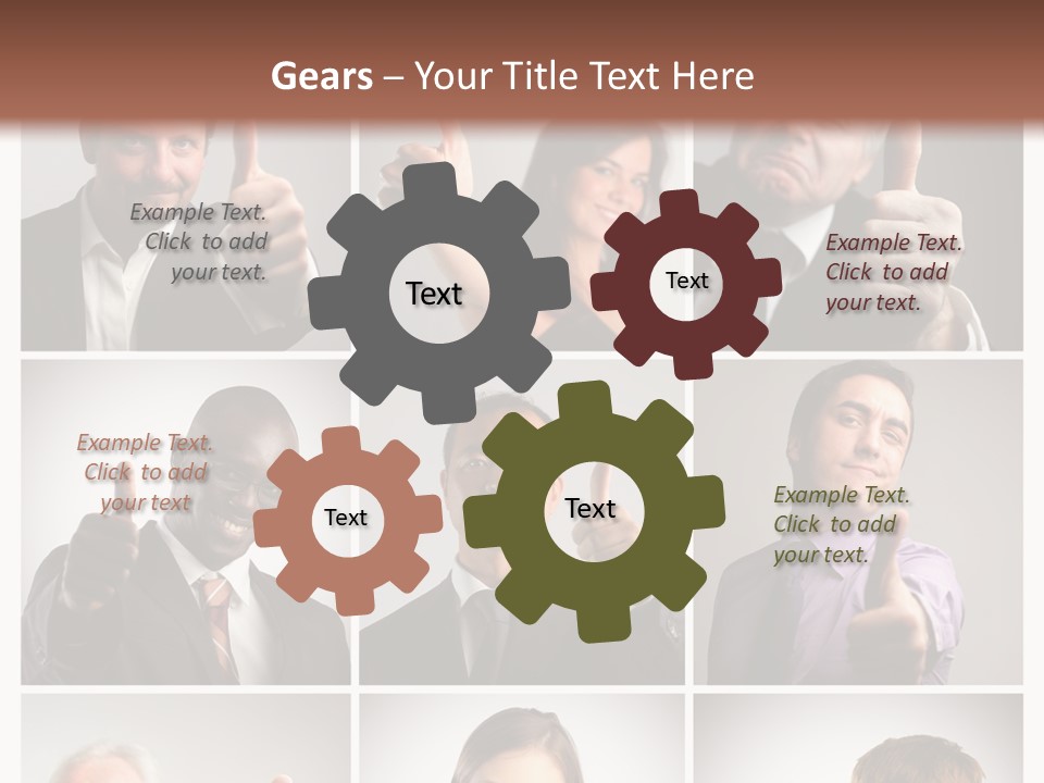 Mixed Orient Hand PowerPoint Template