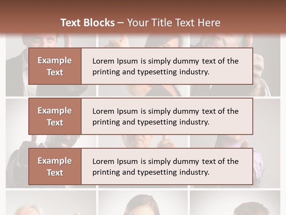 Mixed Orient Hand PowerPoint Template