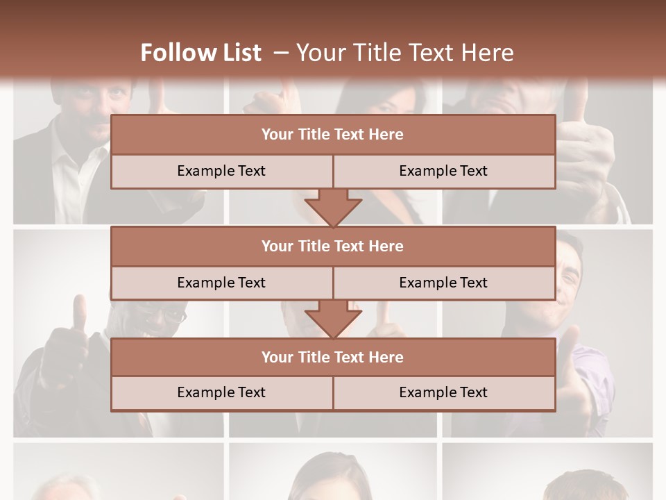 Mixed Orient Hand PowerPoint Template