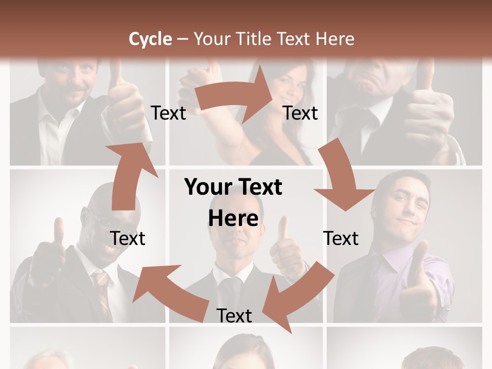 Mixed Orient Hand PowerPoint Template