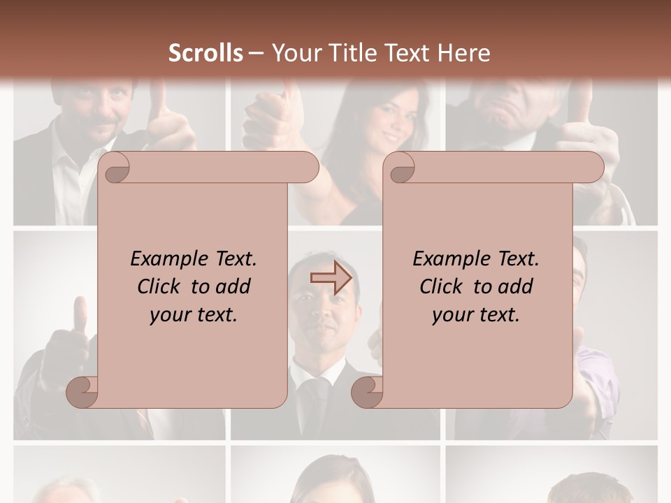Mixed Orient Hand PowerPoint Template