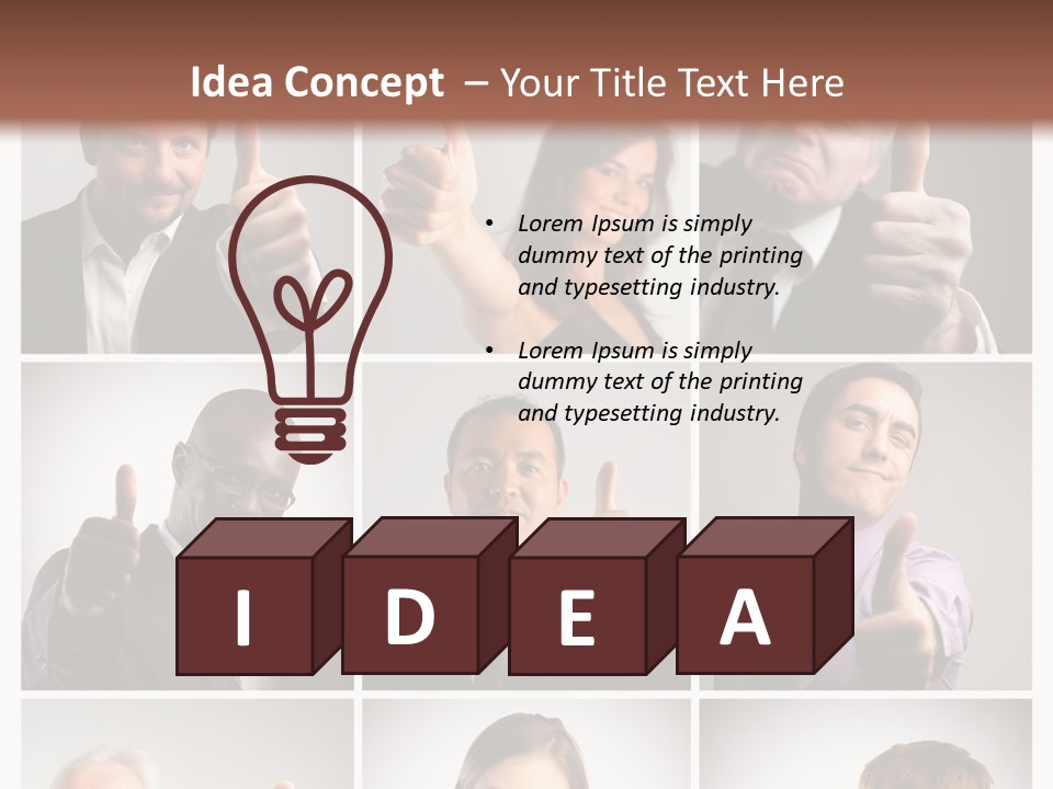 Mixed Orient Hand PowerPoint Template