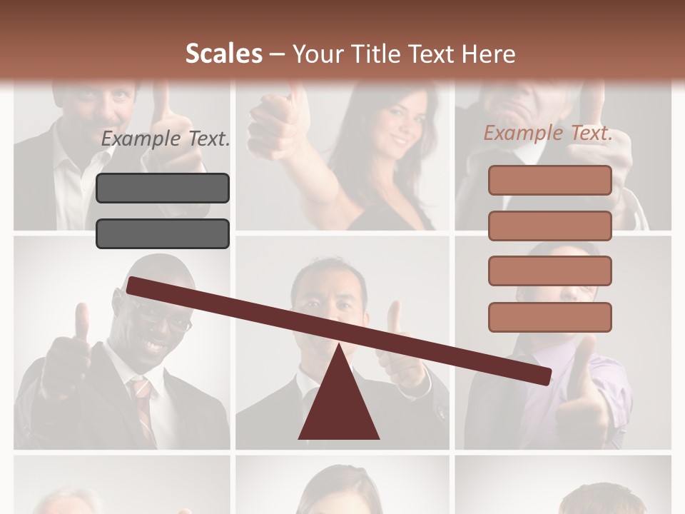 Mixed Orient Hand PowerPoint Template