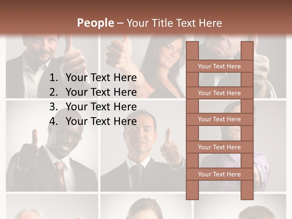 Mixed Orient Hand PowerPoint Template