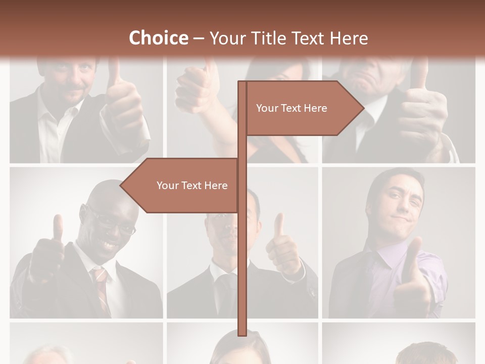 Mixed Orient Hand PowerPoint Template