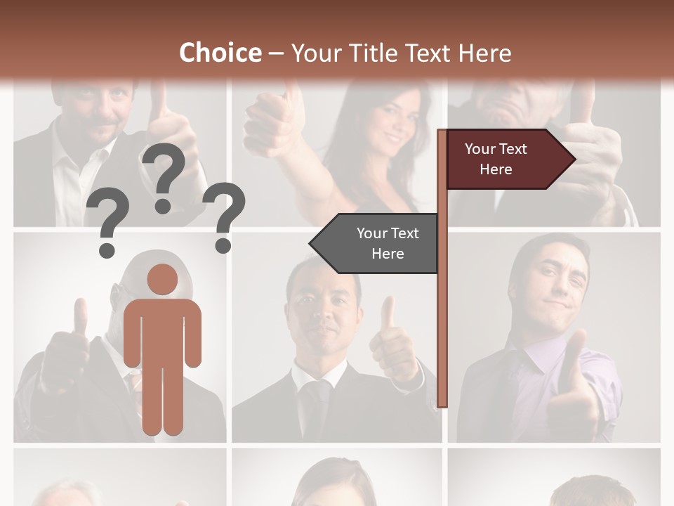 Mixed Orient Hand PowerPoint Template