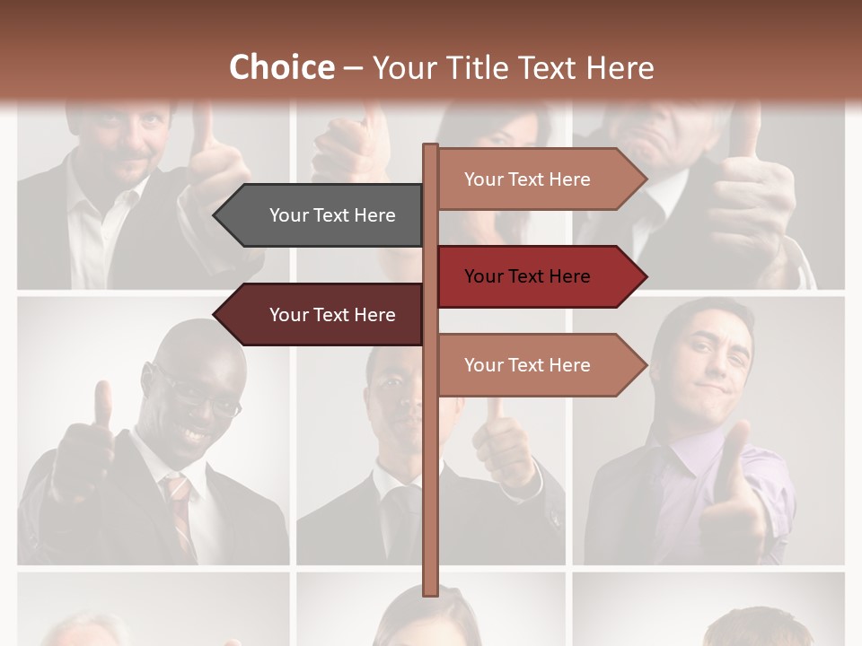 Mixed Orient Hand PowerPoint Template