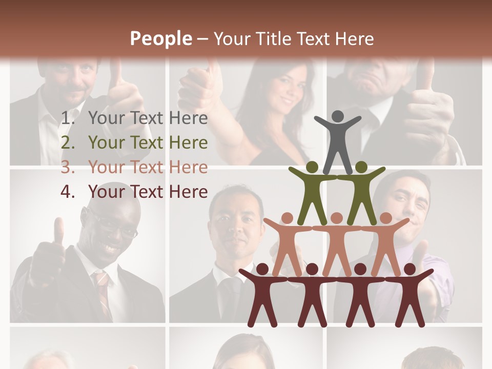 Mixed Orient Hand PowerPoint Template