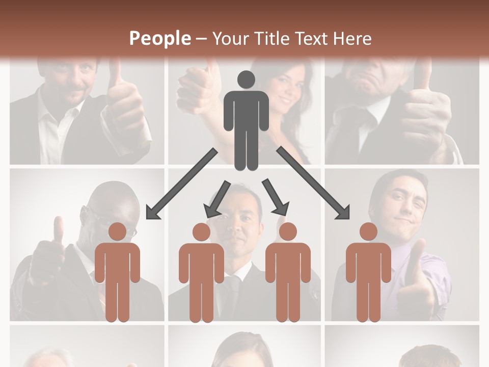 Mixed Orient Hand PowerPoint Template