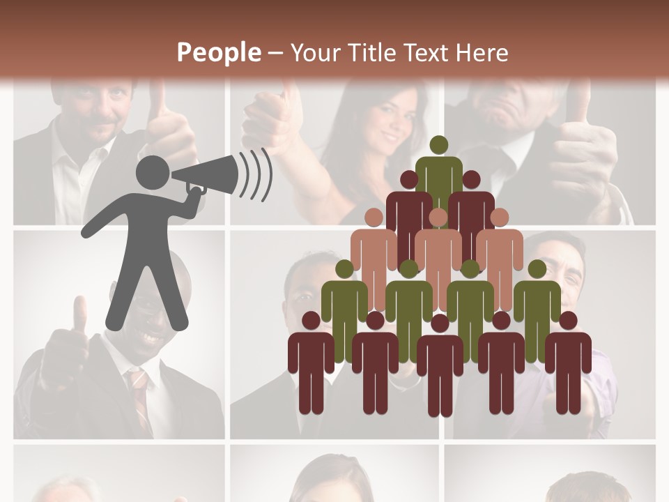 Mixed Orient Hand PowerPoint Template