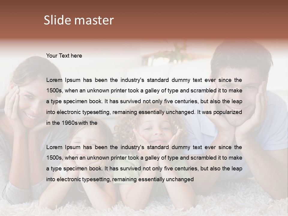 Caucasian Resting Lay PowerPoint Template