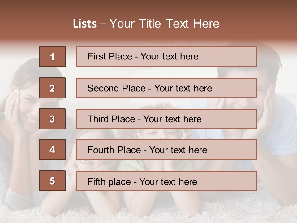 Caucasian Resting Lay PowerPoint Template