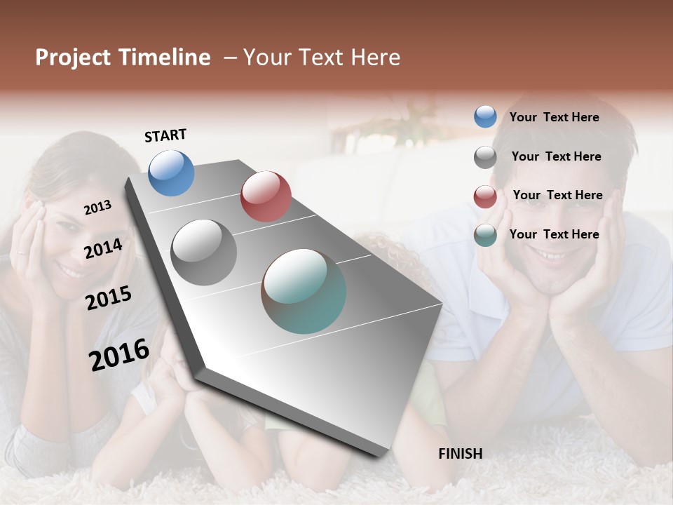 Caucasian Resting Lay PowerPoint Template