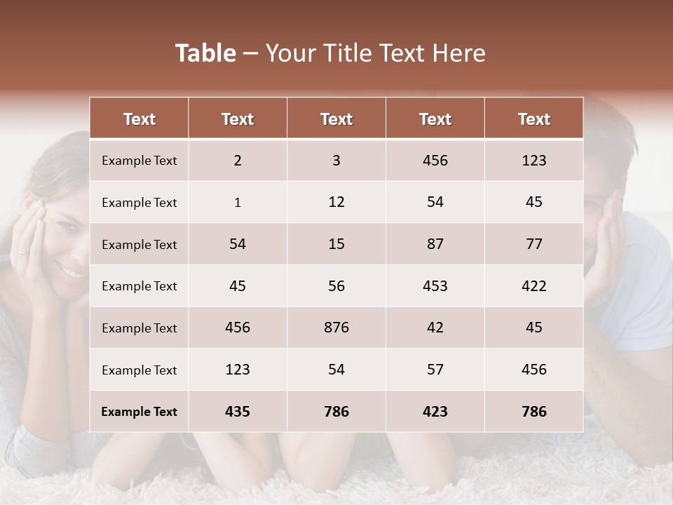 Caucasian Resting Lay PowerPoint Template