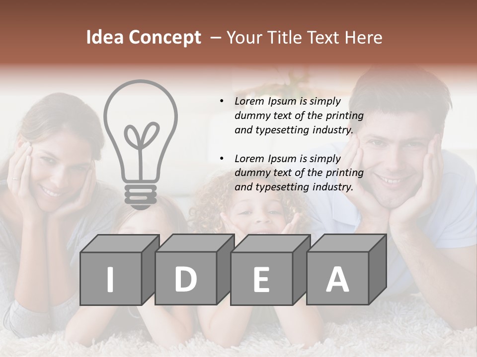 Caucasian Resting Lay PowerPoint Template