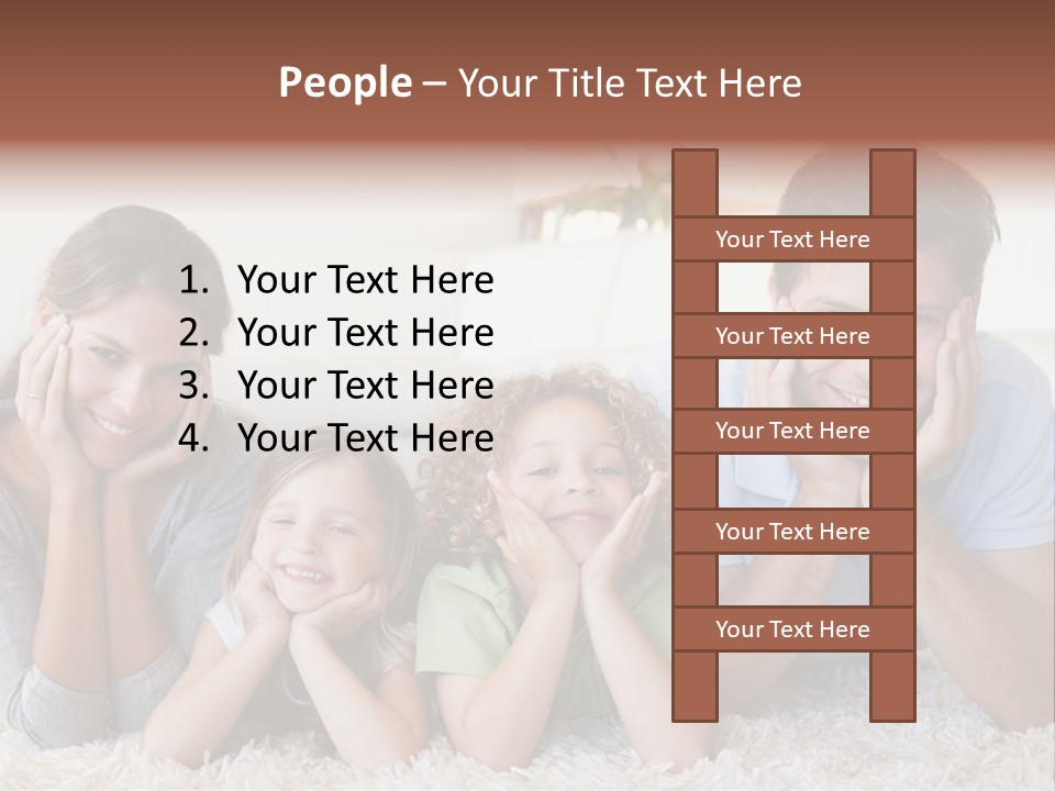Caucasian Resting Lay PowerPoint Template