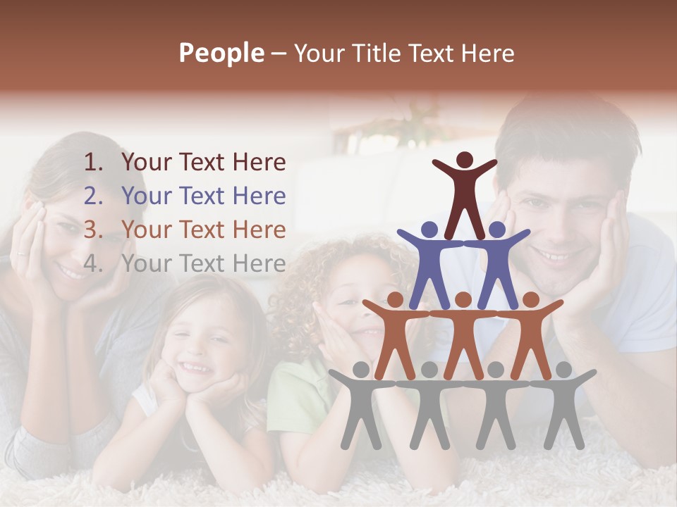Caucasian Resting Lay PowerPoint Template