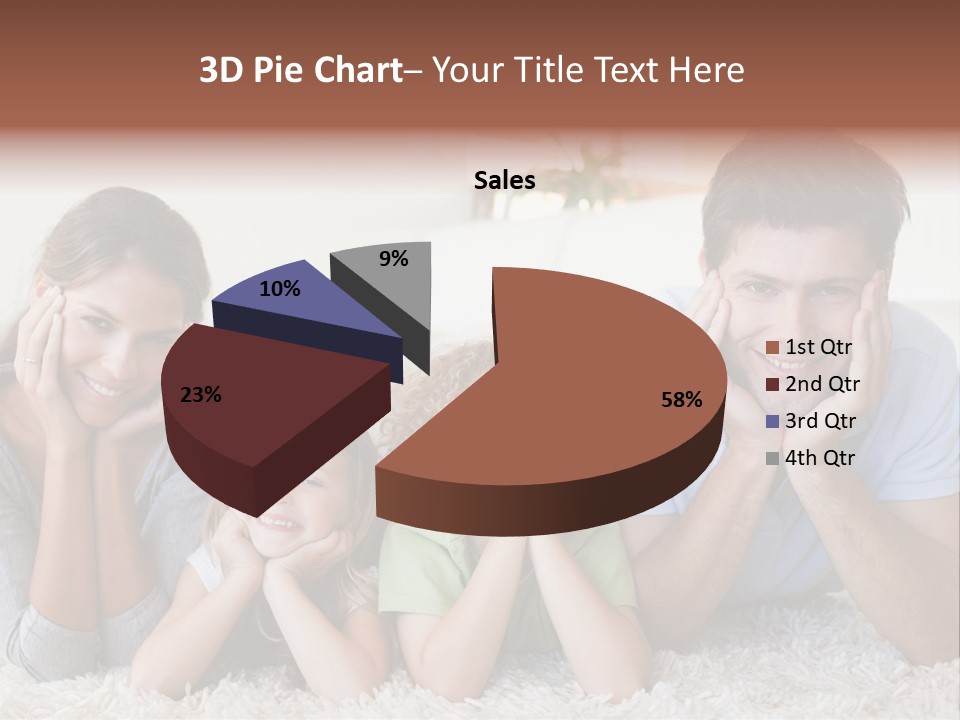 Caucasian Resting Lay PowerPoint Template