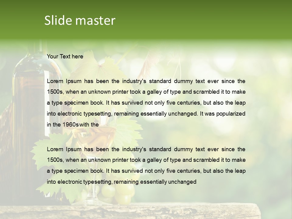 Concept Copy Space Vineyard PowerPoint Template