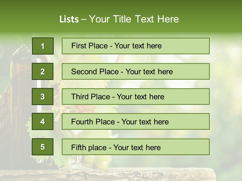 Concept Copy Space Vineyard PowerPoint Template