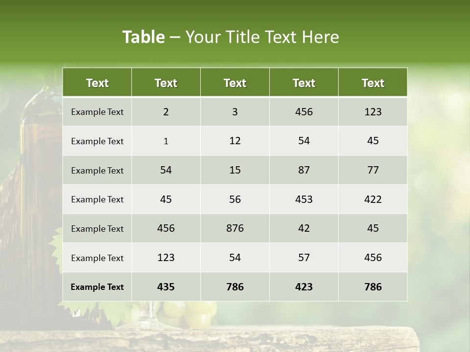 Concept Copy Space Vineyard PowerPoint Template