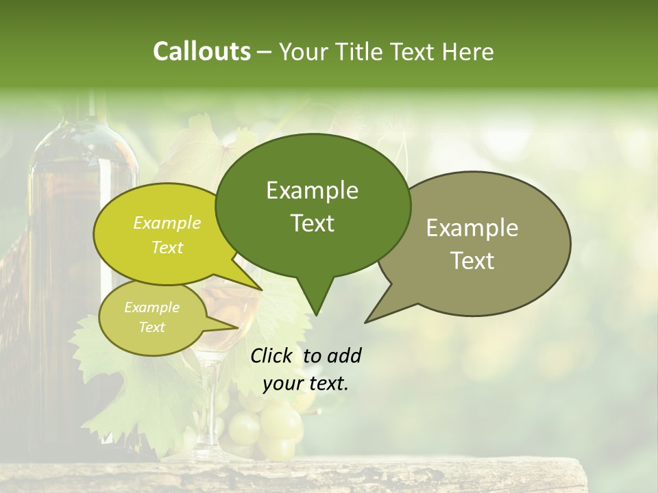 Concept Copy Space Vineyard PowerPoint Template