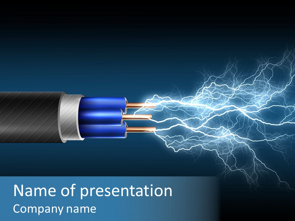 Electrocute Connect Electrician PowerPoint Template
