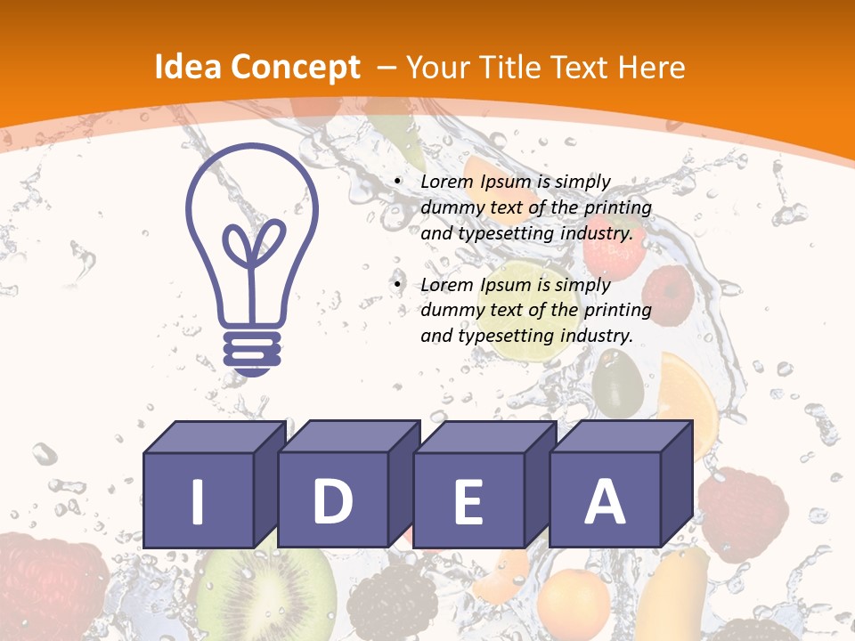 Food Mandarin Concept PowerPoint Template